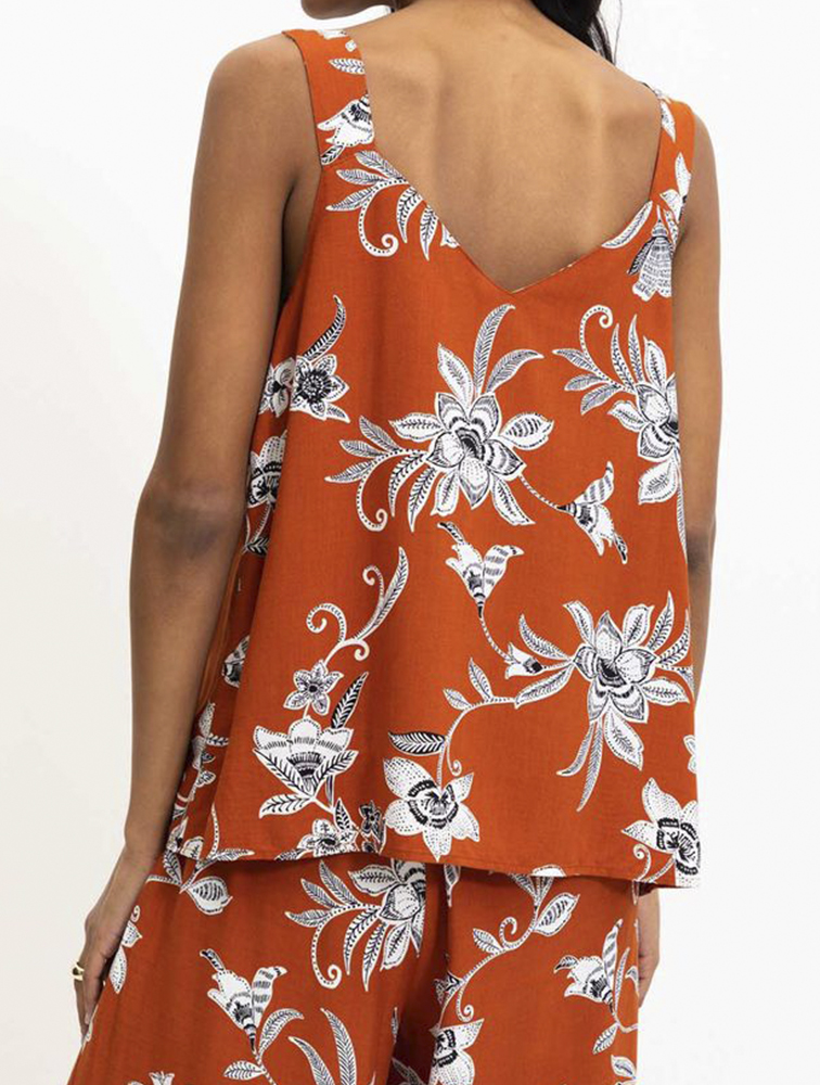 Shop Woolworths Rust Knot Strap VNeck Camisole for Women from MyRunway